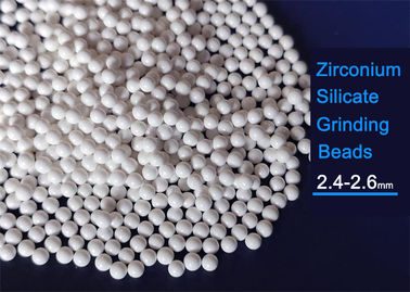 ZrO2 65% 규산지르코늄 공 900HV 마구 1.1KN 충격 강도 백색 색깔