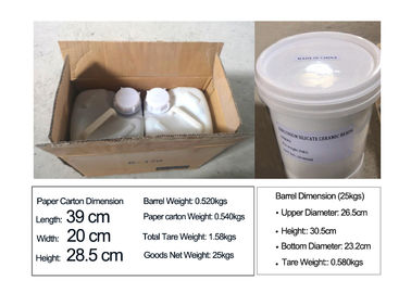 티타늄 합금 지상 처리를 위한 젖은 모래 분사 매체 세라믹 구슬 B40 250-425μm