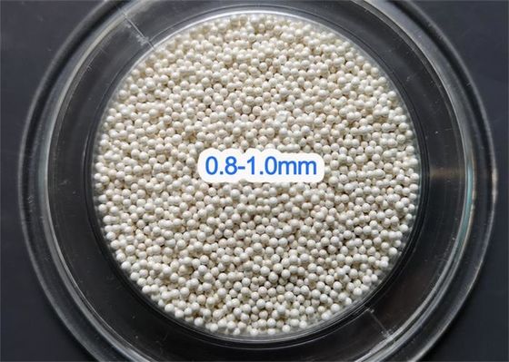 65 Zirconium Ceramic Grinding Balls 0.6 - 0.8mm Size White / Milky White Color