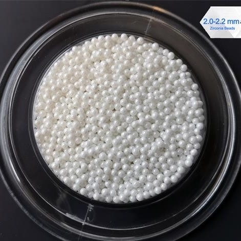 2.0 - 2.2mm/2.2 - 2.4mm 산화지르코늄 공, 구체 지르코니아 소결 구슬